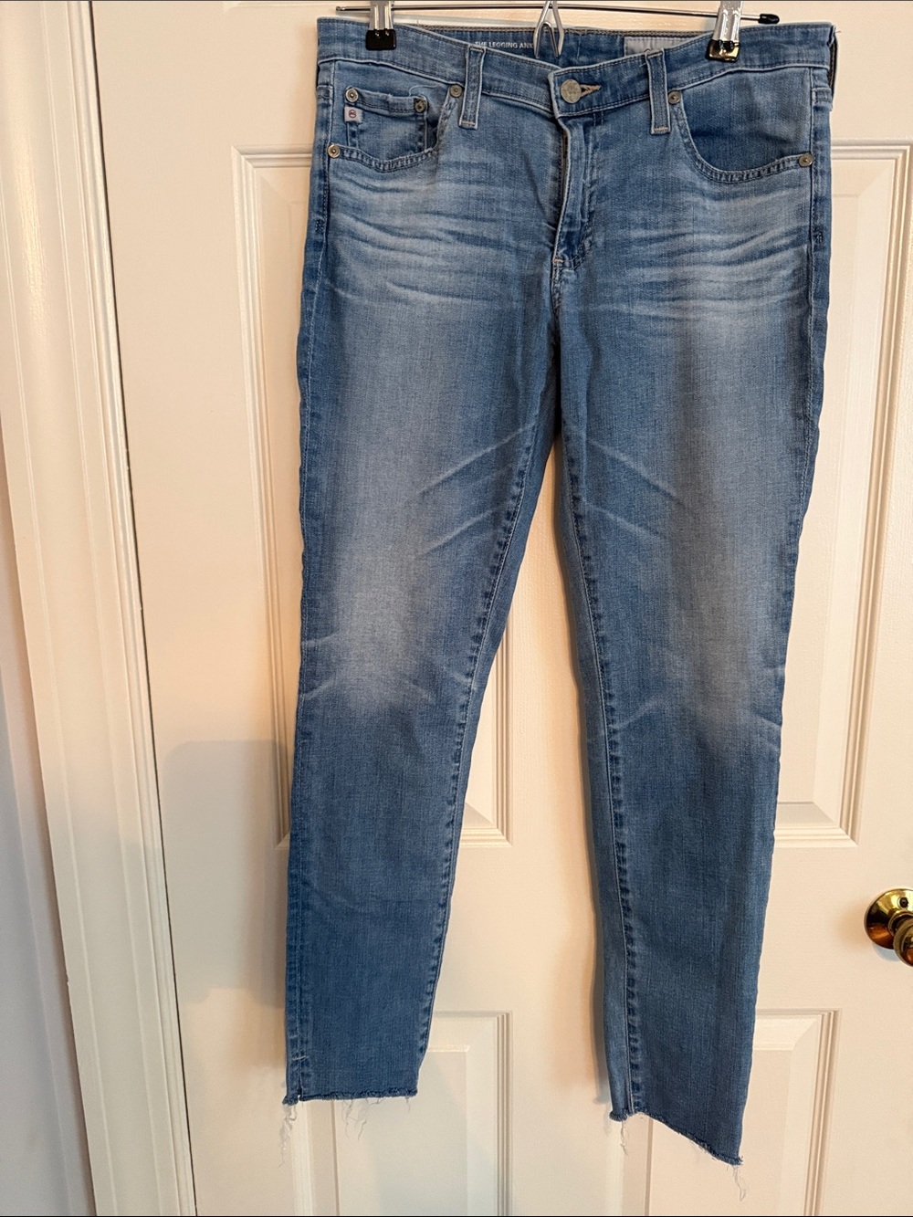 AG Adriano Goldschmied Light Blue Cropped Skinny Jeans